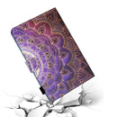 For 7 inch Tablet PC Universal Sewing Thread Horizontal Painted Flat Leather Case with Pen Cover & Anti Skid Strip & Card Slot & Holder(Datura Flowers)