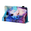 For 7 inch Tablet PC Universal Sewing Thread Horizontal Painted Flat Leather Case with Pen Cover & Anti Skid Strip & Card Slot & Holder(Wolf)