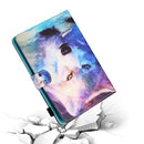 For 7 inch Tablet PC Universal Sewing Thread Horizontal Painted Flat Leather Case with Pen Cover & Anti Skid Strip & Card Slot & Holder(Wolf)