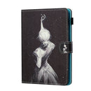 For 7 inch Tablet PC Universal Sewing Thread Horizontal Painted Flat Leather Case with Pen Cover & Anti Skid Strip & Card Slot & Holder(Star Girl)