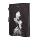 For 7 inch Tablet PC Universal Sewing Thread Horizontal Painted Flat Leather Case with Pen Cover & Anti Skid Strip & Card Slot & Holder(Star Girl)