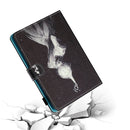 For 7 inch Tablet PC Universal Sewing Thread Horizontal Painted Flat Leather Case with Pen Cover & Anti Skid Strip & Card Slot & Holder(Star Girl)
