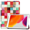 For iPad 10.2 2021 / 2020 / 2019 Colored Drawing Horizontal Flip Leather Case with Three-folding Holder & Sleep / Wake-up Function(Magic Cube)