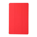 For Lenovo Tab M10 HD (X306) 3-folding Skin Texture Horizontal Flip TPU + PU Leather Case with Holder(Red)
