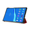 For Lenovo Tab M10 HD (X306) 3-folding Skin Texture Horizontal Flip TPU + PU Leather Case with Holder(Red)