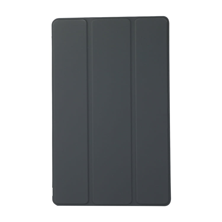 For Lenovo Tab M10 HD (X306) 3-folding Skin Texture Horizontal Flip TPU + PU Leather Case with Holder(Black)