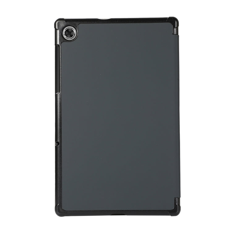 For Lenovo Tab M10 HD (X306) 3-folding Skin Texture Horizontal Flip TPU + PU Leather Case with Holder(Black)