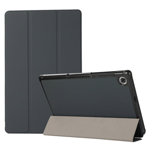 For Lenovo Tab M10 HD (X306) 3-folding Skin Texture Horizontal Flip TPU + PU Leather Case with Holder(Black)