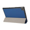 For Lenovo Tab M10 HD (X306) 3-folding Skin Texture Horizontal Flip TPU + PU Leather Case with Holder(Navy Blue)