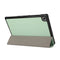 For Lenovo Tab M10 HD (X306) 3-folding Skin Texture Horizontal Flip TPU + PU Leather Case with Holder(Mint Green)