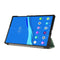 For Lenovo Tab M10 HD (X306) 3-folding Skin Texture Horizontal Flip TPU + PU Leather Case with Holder(Mint Green)
