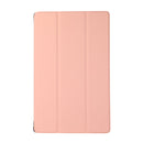 For Lenovo Tab M10 HD (X306) 3-folding Skin Texture Horizontal Flip TPU + PU Leather Case with Holder(Pink)