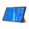 For Lenovo Tab M10 HD (X306) 3-folding Skin Texture Horizontal Flip TPU + PU Leather Case with Holder(Pink)