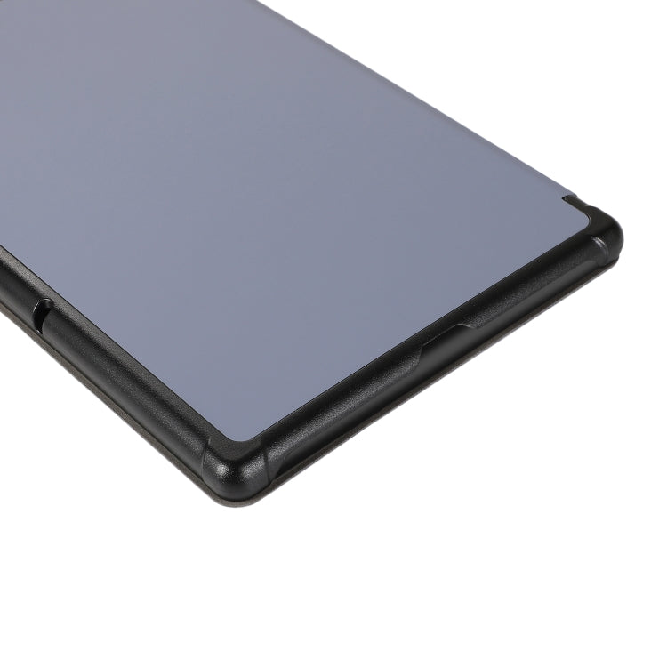For Lenovo Tab M10 HD (X306) 3-folding Skin Texture Horizontal Flip TPU + PU Leather Case with Holder(Mint Green)