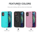 RedPepper Shockproof Waterproof Solid Color PC + TPU Magsafe Case with Holder For iPhone 12 mini(Black)