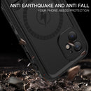 RedPepper Shockproof Waterproof Solid Color PC + TPU Magsafe Case with Holder For iPhone 12 mini(Black)