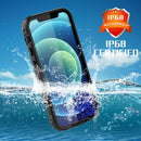 RedPepper Shockproof Waterproof Solid Color PC + TPU Magsafe Case with Holder For iPhone 12(Black)