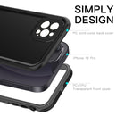 For iPhone 12 Pro RedPepper Shockproof Waterproof Solid Color PC + TPU Magsafe Case with Holder(Black)