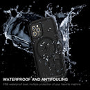For iPhone 12 Pro RedPepper Shockproof Waterproof Solid Color PC + TPU Magsafe Case with Holder(Black)
