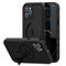 RedPepper Shockproof Waterproof Solid Color PC + TPU Magsafe Case with Holder For iPhone 12 Pro Max(Black)