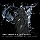 RedPepper Shockproof Waterproof Solid Color PC + TPU Magsafe Case with Holder For iPhone 12 Pro Max(Black)