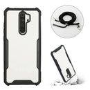 For OPPO A9 2020 / A5 2020 / A11x / A11 2019 Acrylic + Color TPU Shockproof Case with Neck Lanyard(Black)