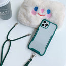 For OPPO A9 2020 / A5 2020 / A11x / A11 2019 Acrylic + Color TPU Shockproof Case with Neck Lanyard(Black)