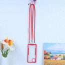 For OPPO A15 Acrylic + Color TPU Shockproof Case with Neck Lanyard(Red)