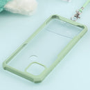 For OPPO A15 Acrylic + Color TPU Shockproof Case with Neck Lanyard(Avocado)