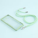 For OPPO A15 Acrylic + Color TPU Shockproof Case with Neck Lanyard(Avocado)