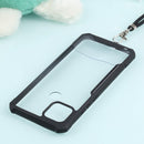For OPPO A15 Acrylic + Color TPU Shockproof Case with Neck Lanyard(Black)