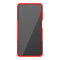 For Samsung Galaxy A12 5G Tire Texture Shockproof TPU+PC Protective Case with Holder(Red)