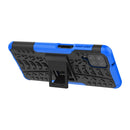 For Samsung Galaxy A12 5G Tire Texture Shockproof TPU+PC Protective Case with Holder(Blue)