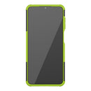 For Samsung Galaxy A12 5G Tire Texture Shockproof TPU+PC Protective Case with Holder(Green)