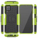 For Samsung Galaxy A12 5G Tire Texture Shockproof TPU+PC Protective Case with Holder(Green)