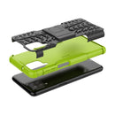 For Samsung Galaxy A12 5G Tire Texture Shockproof TPU+PC Protective Case with Holder(Green)