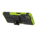 For Samsung Galaxy A12 5G Tire Texture Shockproof TPU+PC Protective Case with Holder(Green)