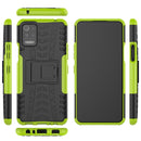 For LG K52 5G Tire Texture Shockproof TPU+PC Protective Case with Holder(Green)