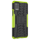 For LG K52 5G Tire Texture Shockproof TPU+PC Protective Case with Holder(Green)