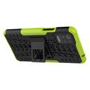 For LG K52 5G Tire Texture Shockproof TPU+PC Protective Case with Holder(Green)