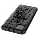 For Motorola Moto G9 Power Tire Texture Shockproof TPU+PC Protective Case with Holder(Black)