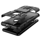 For Motorola Moto G9 Power Tire Texture Shockproof TPU+PC Protective Case with Holder(Black)