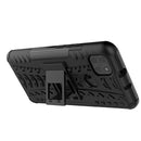 For Motorola Moto G9 Power Tire Texture Shockproof TPU+PC Protective Case with Holder(Black)