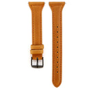 For Fitbit Versa Crazy Horse Texture Genuine Leather Watch Band(Light Brown)
