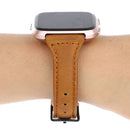 For Fitbit Versa Crazy Horse Texture Genuine Leather Watch Band(Light Brown)