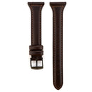 For Fitbit Versa Crazy Horse Texture Genuine Leather Watch Band(Coffee)
