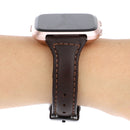 For Fitbit Versa Crazy Horse Texture Genuine Leather Watch Band(Coffee)