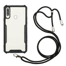 For Huawei Y9 (2019) / Enjoy 9 Plus Acrylic + Color TPU Shockproof Case with Neck Lanyard(Black)