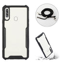 For Huawei Y9 (2019) / Enjoy 9 Plus Acrylic + Color TPU Shockproof Case with Neck Lanyard(Black)