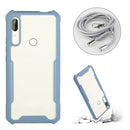 For Huawei Y9 Prime (2019) Acrylic + Color TPU Shockproof Case with Neck Lanyard(Milk Grey)